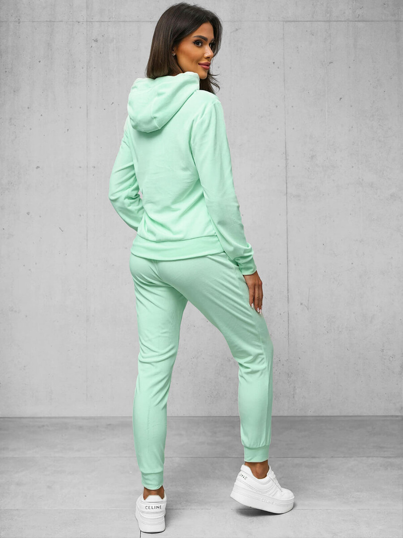 Women's Velour Tracksuit Set - Mint OZONEE O/8C1175/39Z