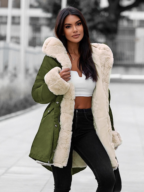 Women's Jacket - Green OZONEE JS/M763/136Z