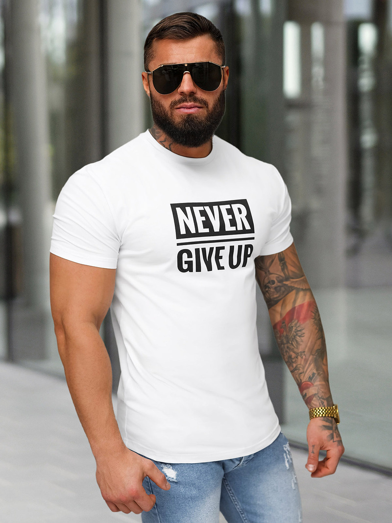 Men's T-shirt - White OZONEE NB/MT3133