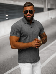 Men's Polo Shirt - Anthracite OZONEE JS/8T80/5Z