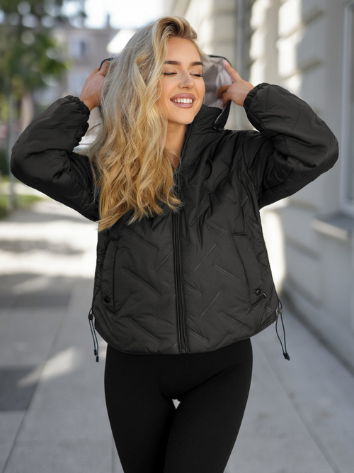 Women's Jacket - Black/Beige OZONEE JS/16M9315/392B