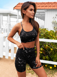 Two-piece tracksuit set black OZONEE O/XL015/1Z