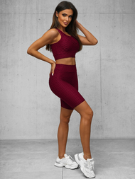 Two-piece Tracksuit Set Burgundy OZONEE O/22754Z