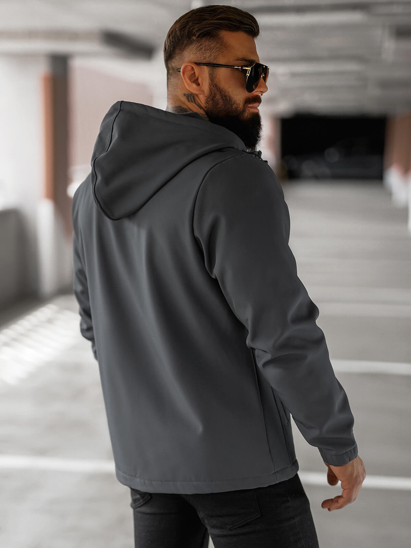 Men's Softshell Jacket - Dark Grey OZONEE JS/27B6525/5Z