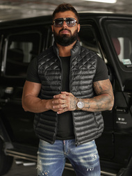 Men's gilet - black OZONEE JS/16M9333/392BZ