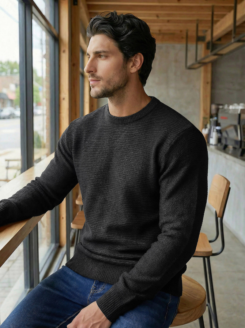 Men's Jumper - Black OZONEE JS/59B3600/3