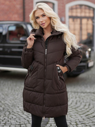 Women's Winter Jacket - Chocolate OZONEE JS/16M9302/158Z