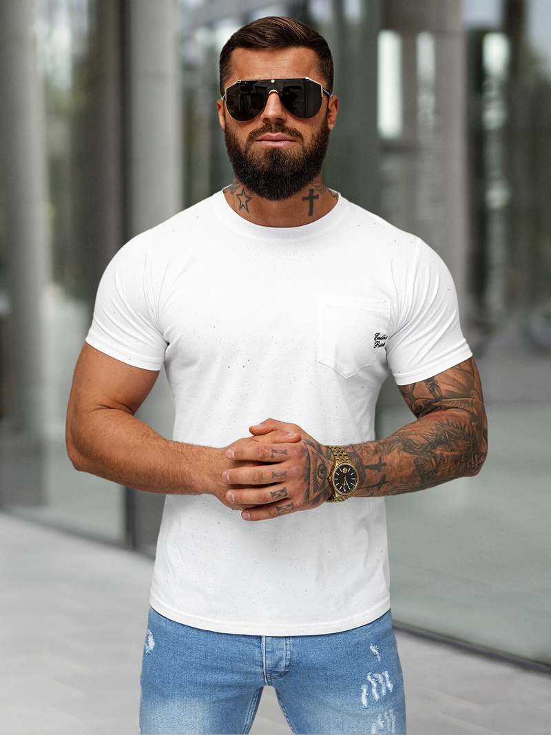 Men's T-shirt - White OZONEE O/QQ1387