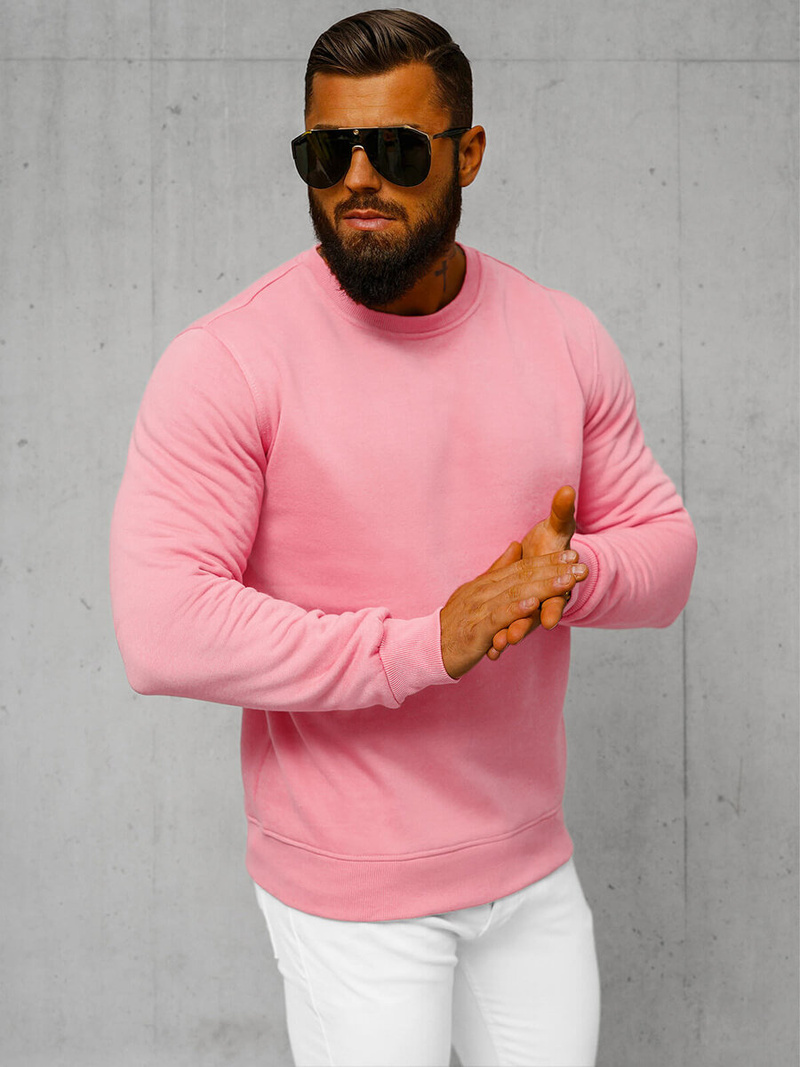 Men's Sweatshirt - Light Pink OZONEE JS/2001-10Z