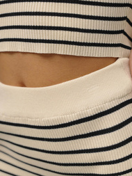 Women's set beige/black - top and skirt OZONEE O/CH5801