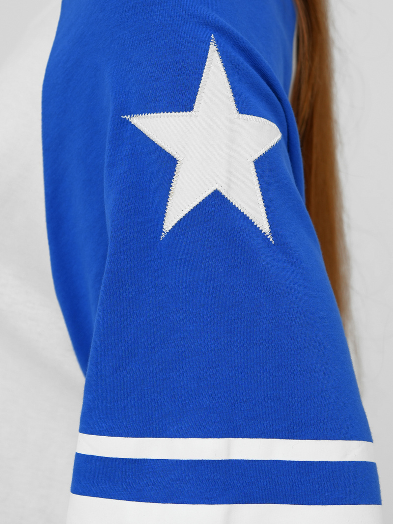 Women's T-shirt - White/Blue OZONEE JS/R62493