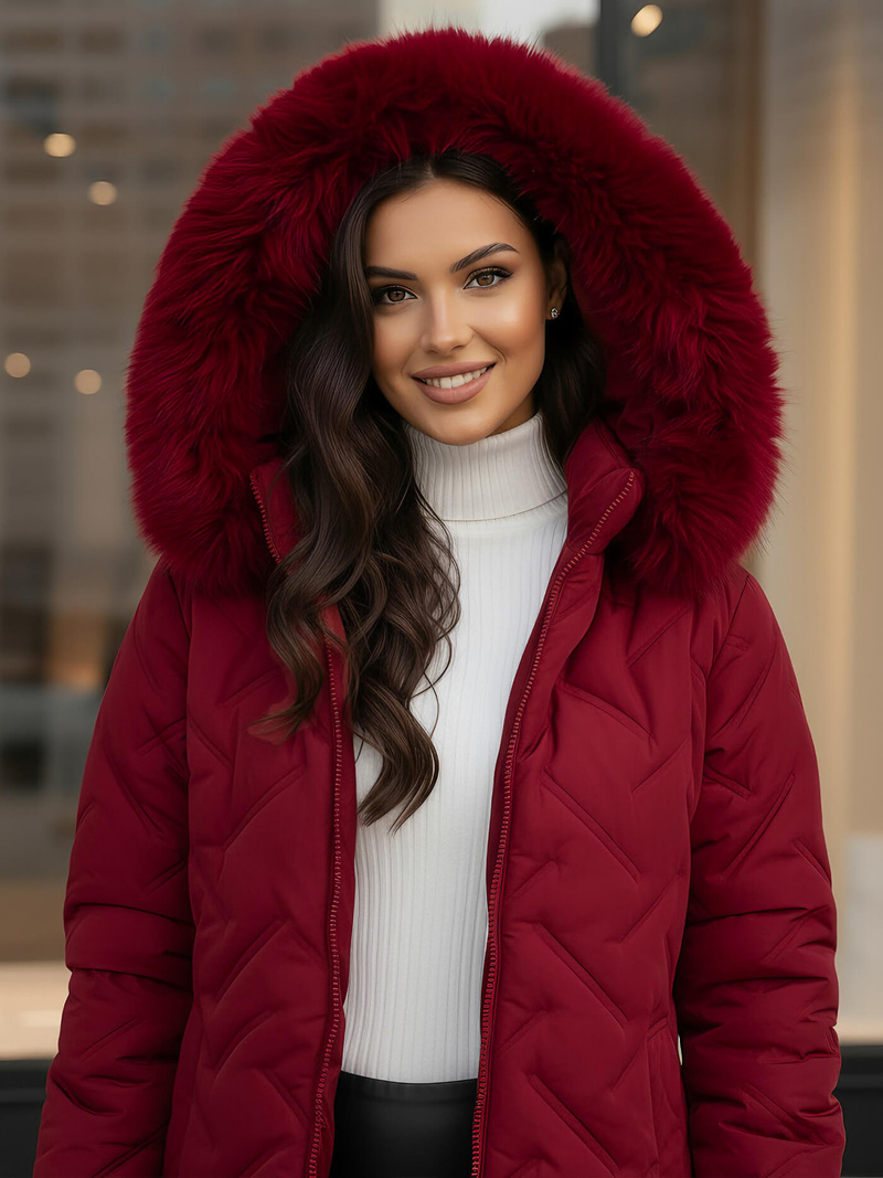 Women's Jacket - Burgundy OZONEE JS/16M9296/06Z