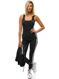 Women's three-piece tracksuit set Black OZONEE O/2924