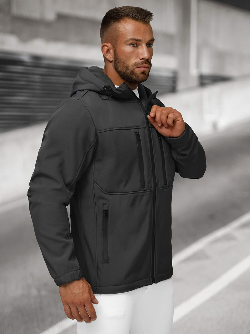 Men's Softshell Jacket - Dark Grey OZONEE JS/27B6525/5