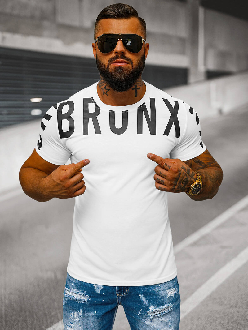 Men's T-shirt - White OZONEE O/8T1265/1