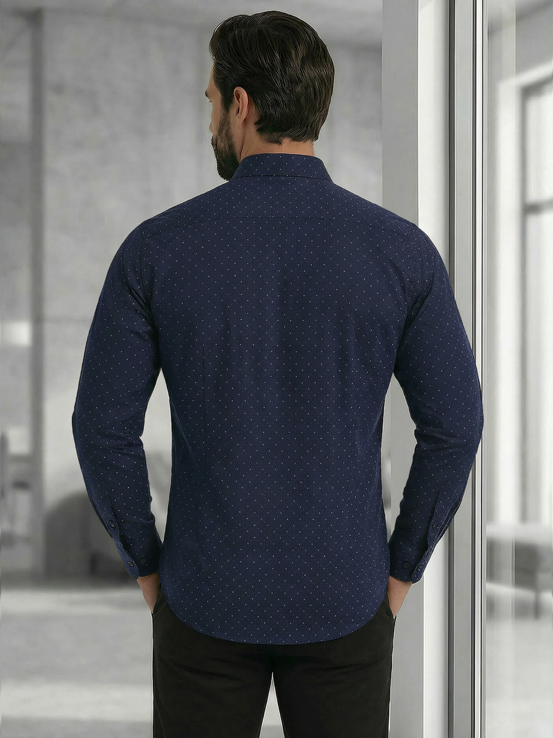 Men's Shirt - Navy Blue OZONEE V/V183Z