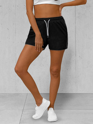 Women's sweat shorts - black OZONEE JS/8K952/3