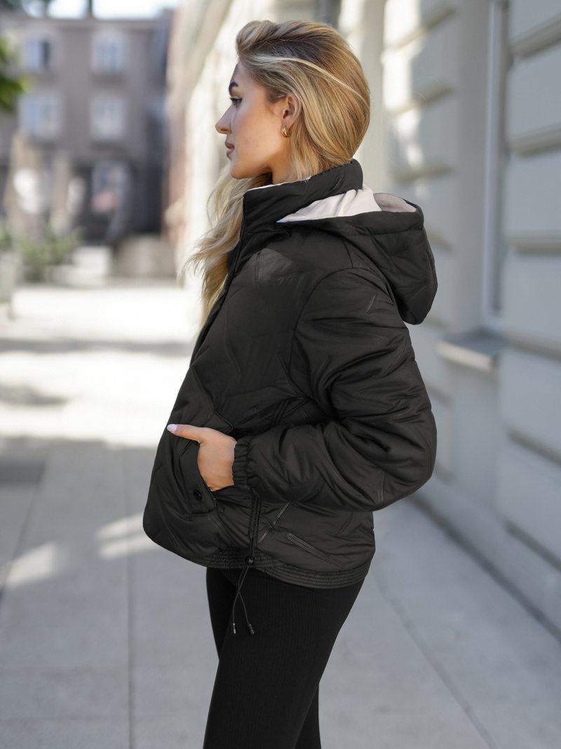 Women's Jacket - Black/Beige OZONEE JS/16M9315/392B