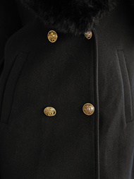 Women's coat - black OZONEE JS/61M8509/392