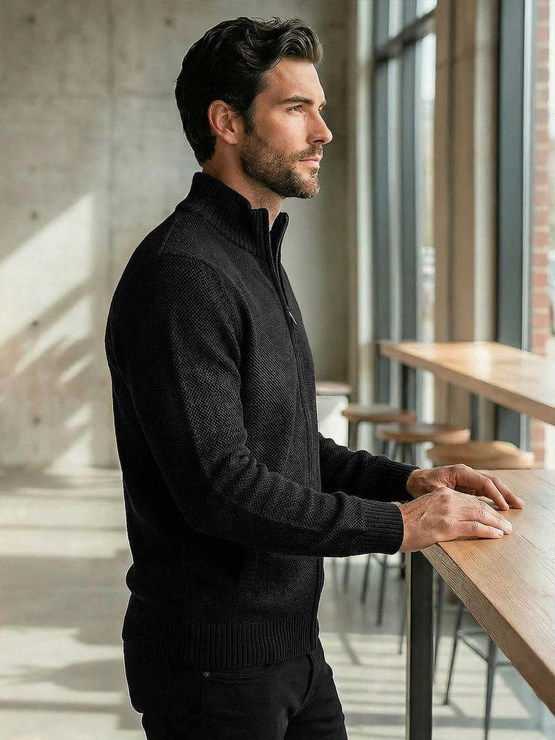 Men's Jumper - Black OZONEE JS/59B3611/3