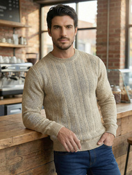 Men's Jumper - Beige OZONEE JS/59B3608/155