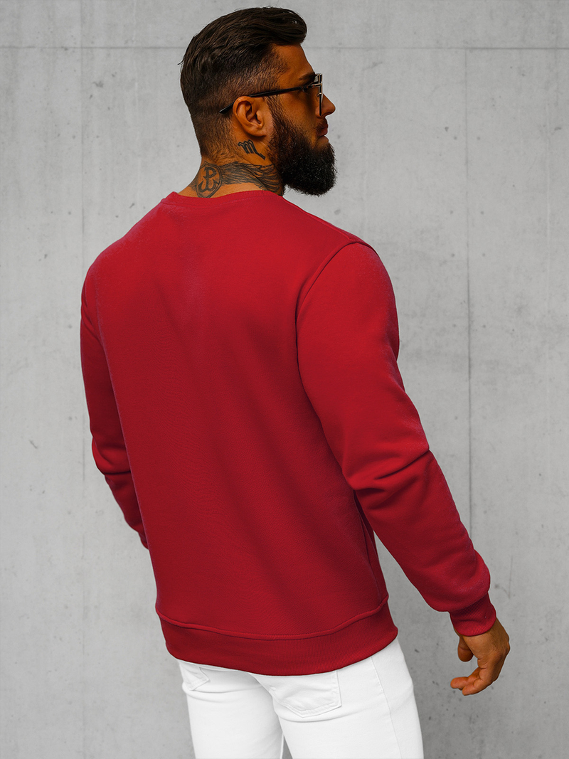 Men's Sweatshirt - dark-red OZONEE JS/2001-10Z