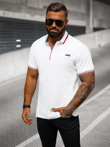 Men's Polo Shirt - White OZONEE O/DA758