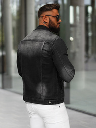 Men's Denim Jacket Black OZONEE NB/MJ512N