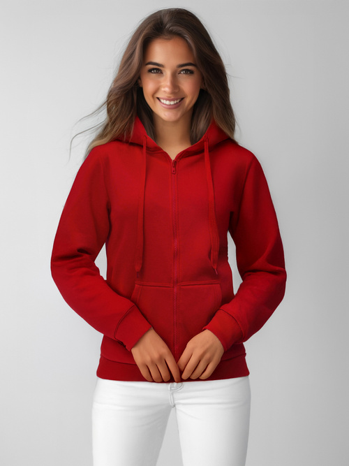 Women's Hoodie - dark-red OZONEE JS/W03Z