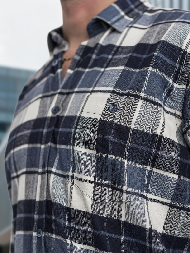 Men's Shirt - Navy Blue OZONEE V/V175Z