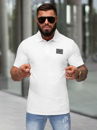 Men's Polo Shirt - White OZONEE NB/MT3124