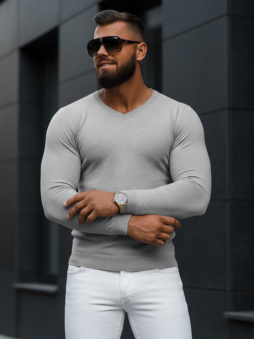 Men's Jumper - Grey OZONEE NB/MMB601/2Z