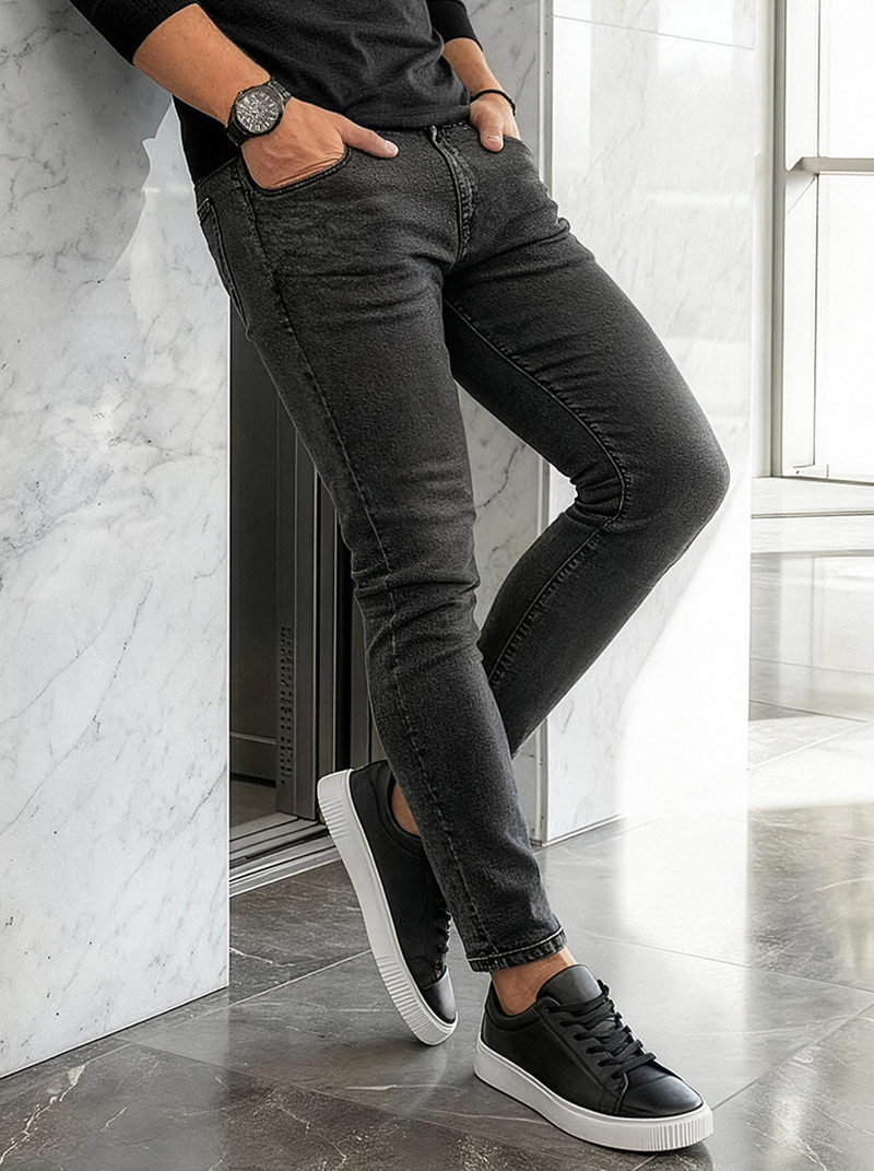 Men's Jeans - Black OZONEE O/JK2918Z