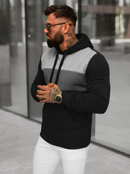 Men's Hoodie - Black OZONEE JS/8B1312/3