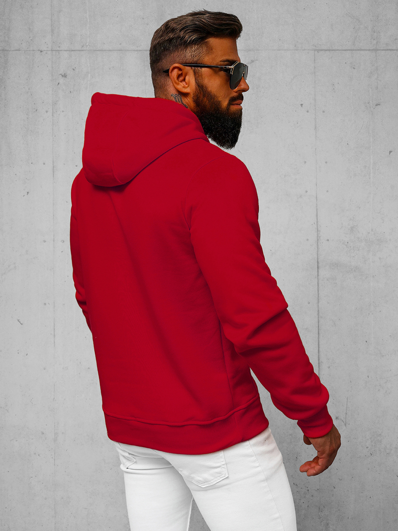 Men's Hoodie - dark-red OZONEE JS/2009Z