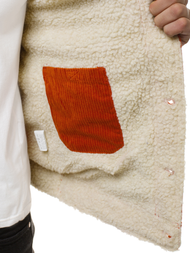 Men's Denim Jacket Orange OZONEE JB/JP1179/3Z