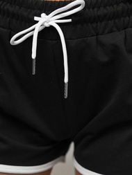 Women's sweat shorts - black OZONEE JS/8K208/3Z