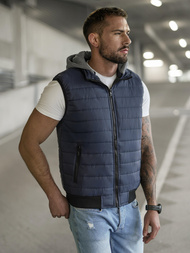 Men's Gilet - Navy Blue OZONEE JS/8M983/215Z