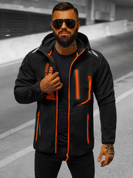 Men's Softshell Jacket - black and orange OZONEE JS/HH026/1