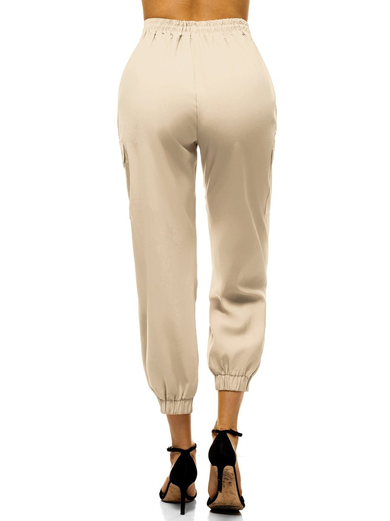 Women's joggers pants - Beige OZONEE O/HM006