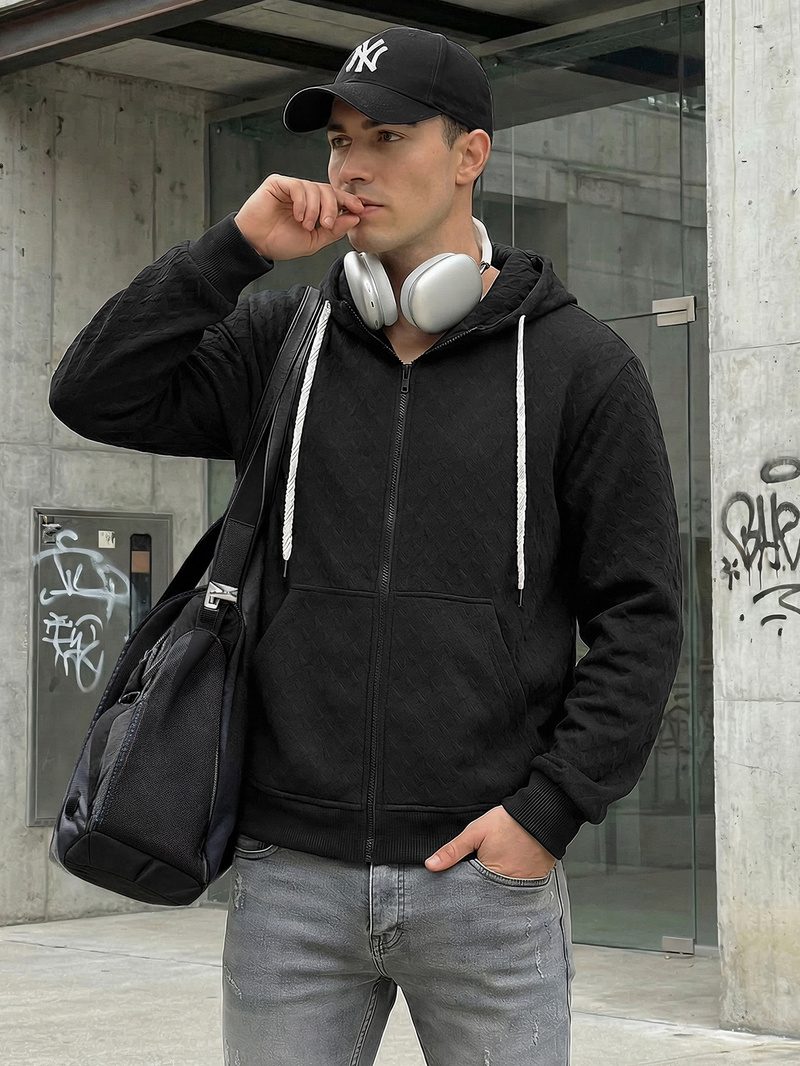 Men's Hoodie - Black OZONEE O/G3066