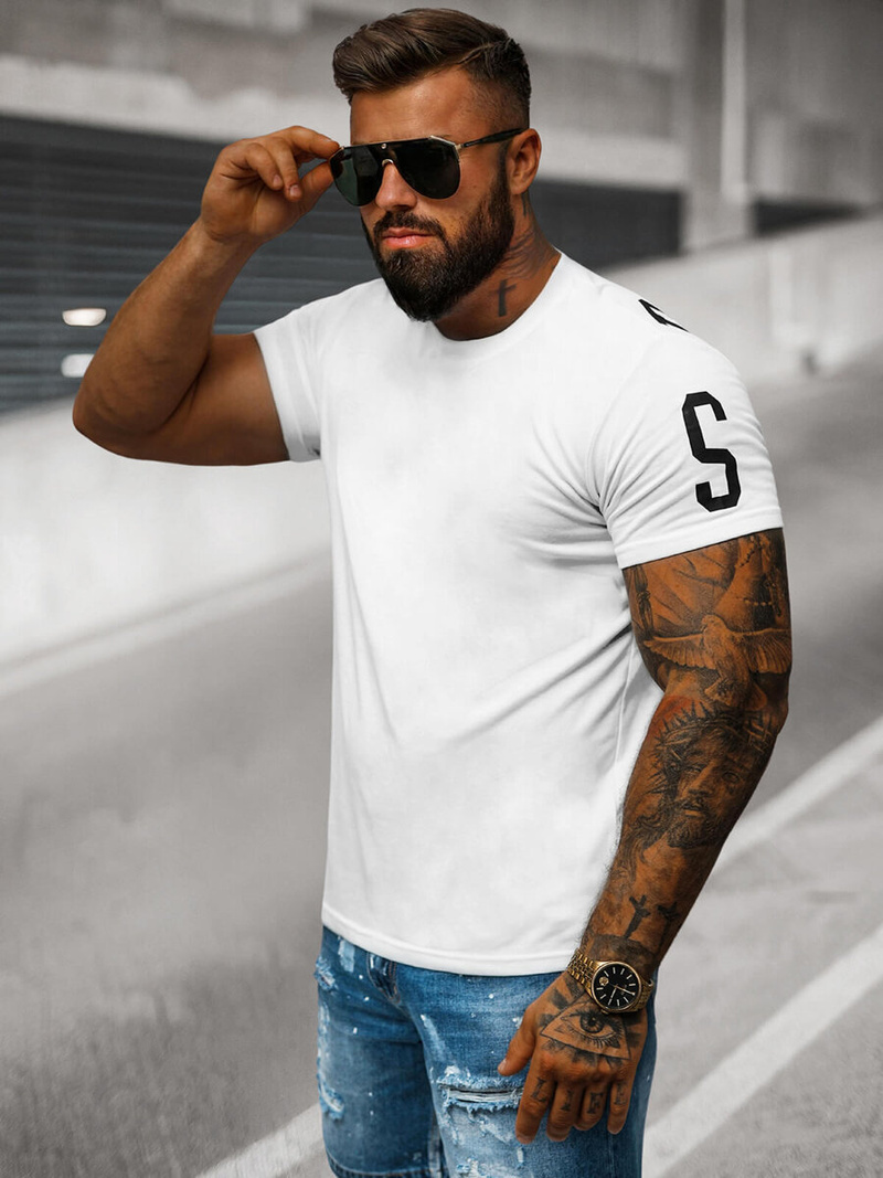 Men's T-shirt - White OZONEE O/8T1260/1