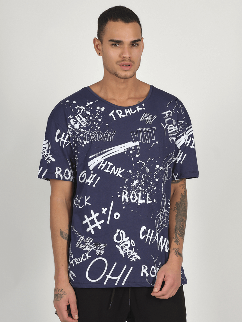 Men's T-Shirt - Navy blue OZONEE MR/21530