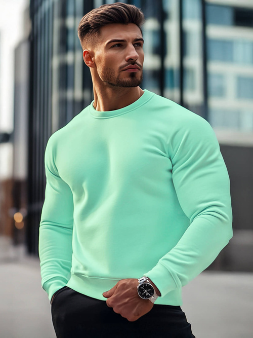 Men's Sweatshirt - Mint OZONEE JS/2001-10Z