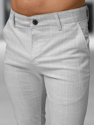 Men's Chino Trousers - Grey OZONEE DJ/5505Z
