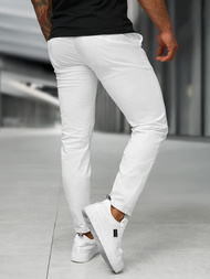 Men's Chinos - White OZONEE BL/SK222/2