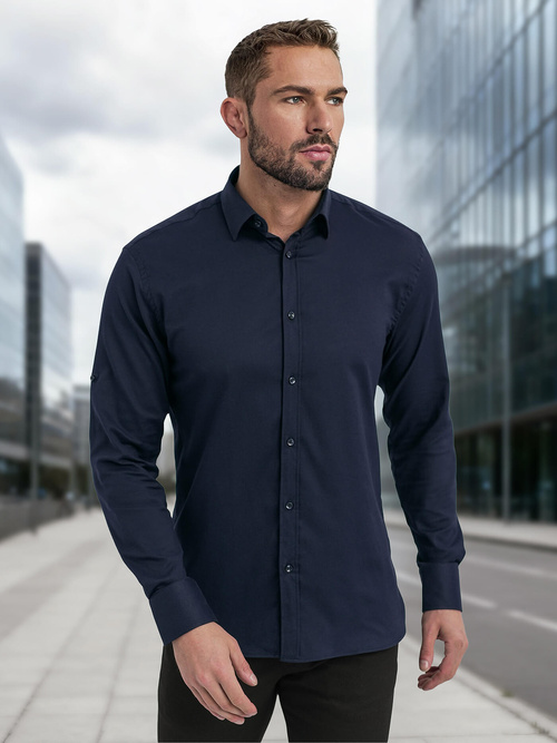 Men's Shirt - Navy Blue OZONEE V/V188