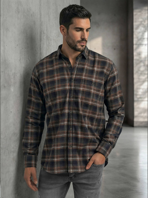 Men's Shirt - Navy Blue OZONEE V/V177Z