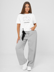 Women's T-shirt - White/Black OZONEE JS/RJ77247