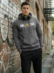 Men's Hoodie - Dark Grey OZONEE JS/8B1756/5Z